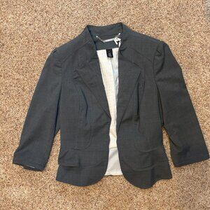 Short Gray Peplum Jacket--Size 8